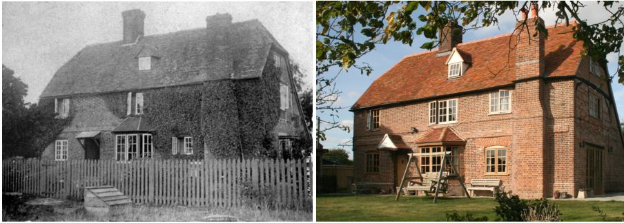 Down Farmhouse then and now