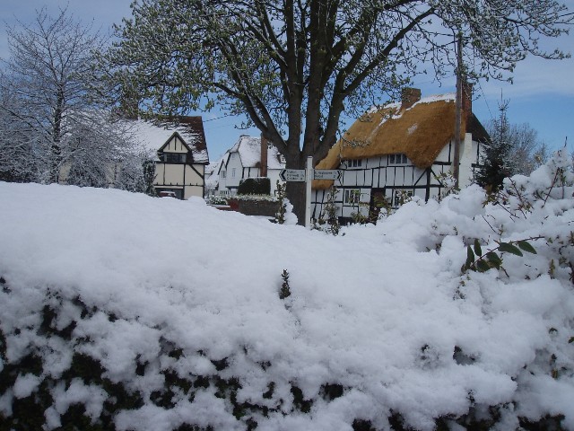 Snow-covered Village Square